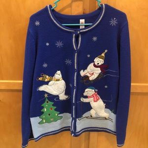 Polar Bear Ugly Christmas Sweater (Size M)